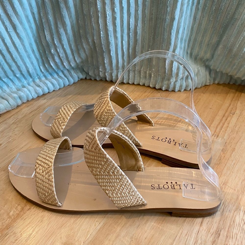 ✅Talbots slide in woven sandals